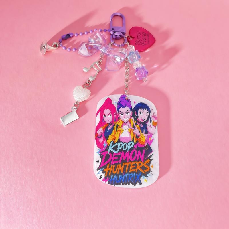 

Kpop Witch Hunter Keychain Bow Heart Pendant Bag Charm Accessories Cute Cartoon Anime Accessories Gift 1Piece