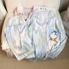 Pajamas Women'S Spring And Autumn Duck New Autumn Cloud Cotton Long Sleeves Trousers Student Loungewear Set Real Shot