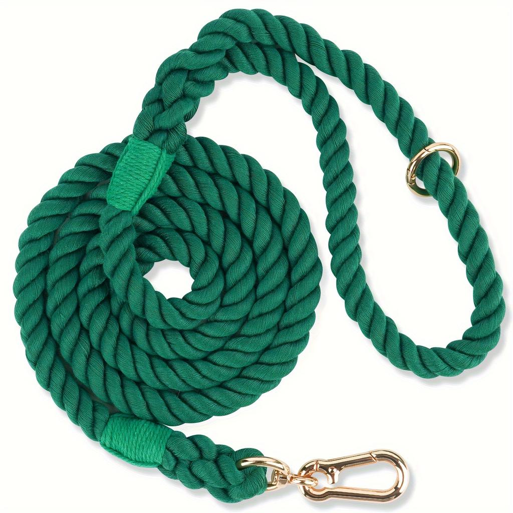 Handgewebtes, buntes Laufseil für Hunde. Multifunktions-Zugseil für Hunde. Doppelköpfiger Zuggurt für Haustiere. Hundekette