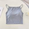 Beautiful Back Ice Silk Small Suspender Vest Women's Summer Sports Pure Desire Wind Tube Top with Chest Pad Base, Outer Wear Yoga Bra