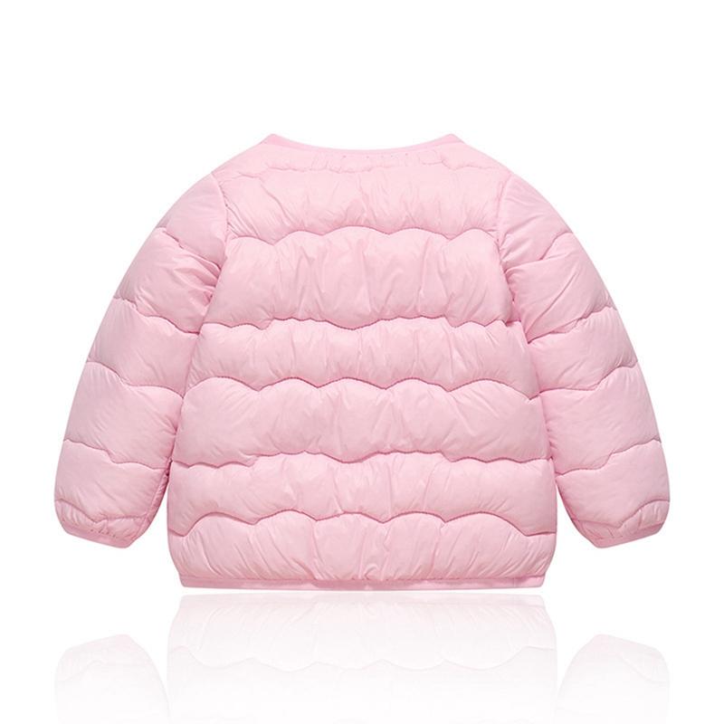 1-5 Years Kids Solid Color Warm Coat Button Jacket
