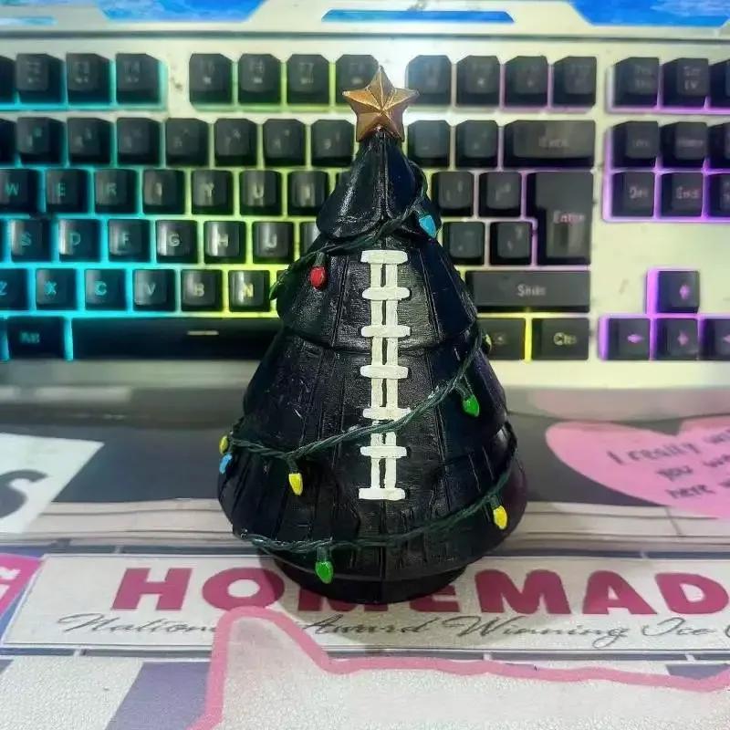 Tennis Football Rugby Series Christmas Tree Shaped Ornament 10*10*15 Cm Desktop Office Home Party Decoration  Accessories