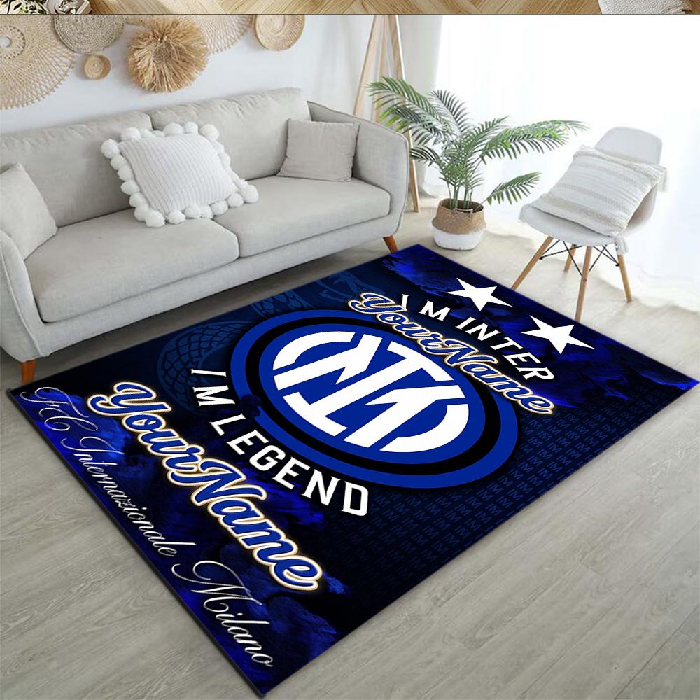 Inter Milan Personalized Name Floor Rug Office Rug Suitable for Decorate room Foyer Bedrooms Living Rooms Antislip Carpet Office home decor