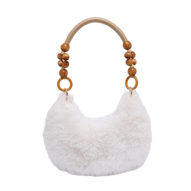 Autumn and winter Mao Mao hand bag plush small bag shoulder dumpling bag casual simple handbag shoulder bag