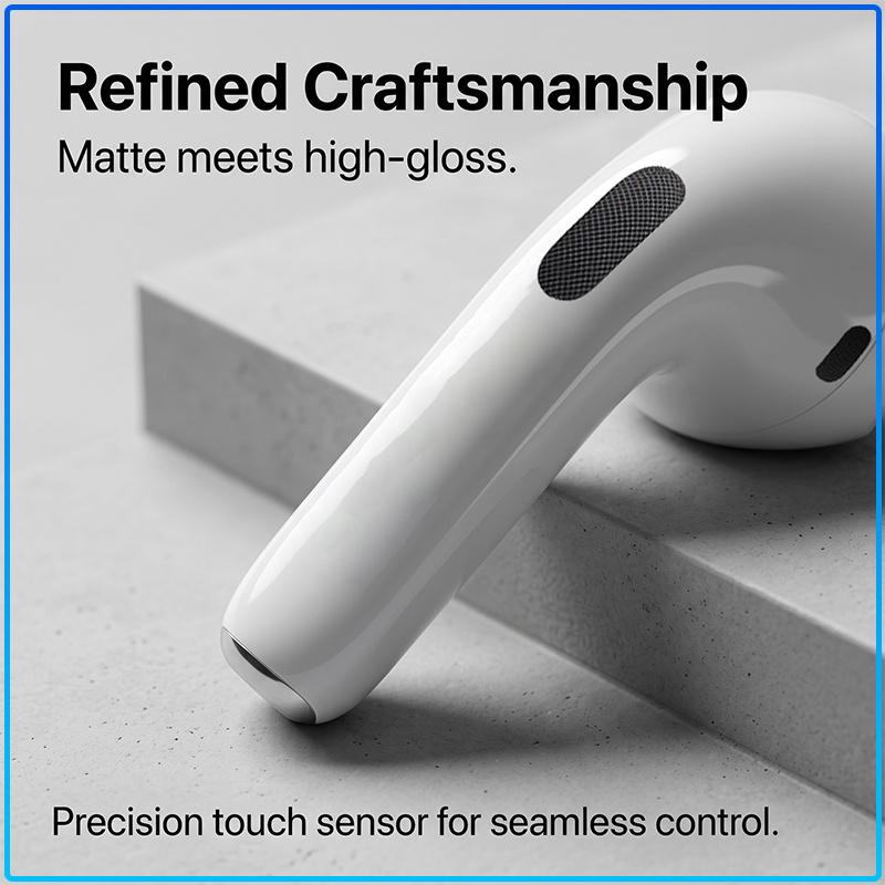 Ultimate Sound Experience AirPods Pro 3 Bluetooth Earbuds Built-in Noise Cancellation System IPX4 Daily Sweat Resistant Comfort Fit Wireless Earphones