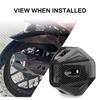 Cubierta de la punta del silenciador de la motocicleta, adorno de punta de escape de fibra de carbono negro brillante, accesorios para Honda Click 125 150