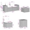 Sofa Set 6 Pieces Beige and Light Gray Poly Rattan and Steel
