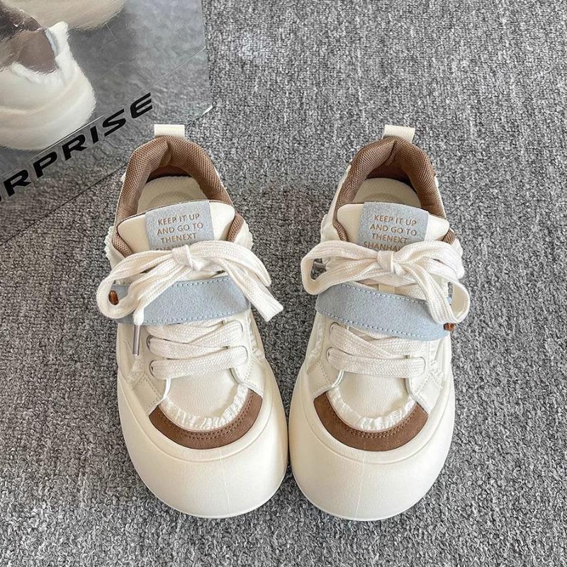 Board shoes women's new spring platform white shoes versatile shoes bread shoes