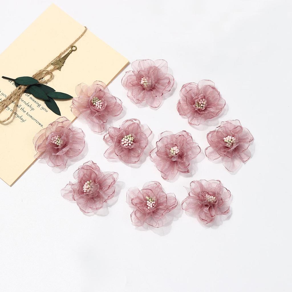 Plissierte Seide Lockige Blumen für DIY Kränze & Hochzeitsdekorationen