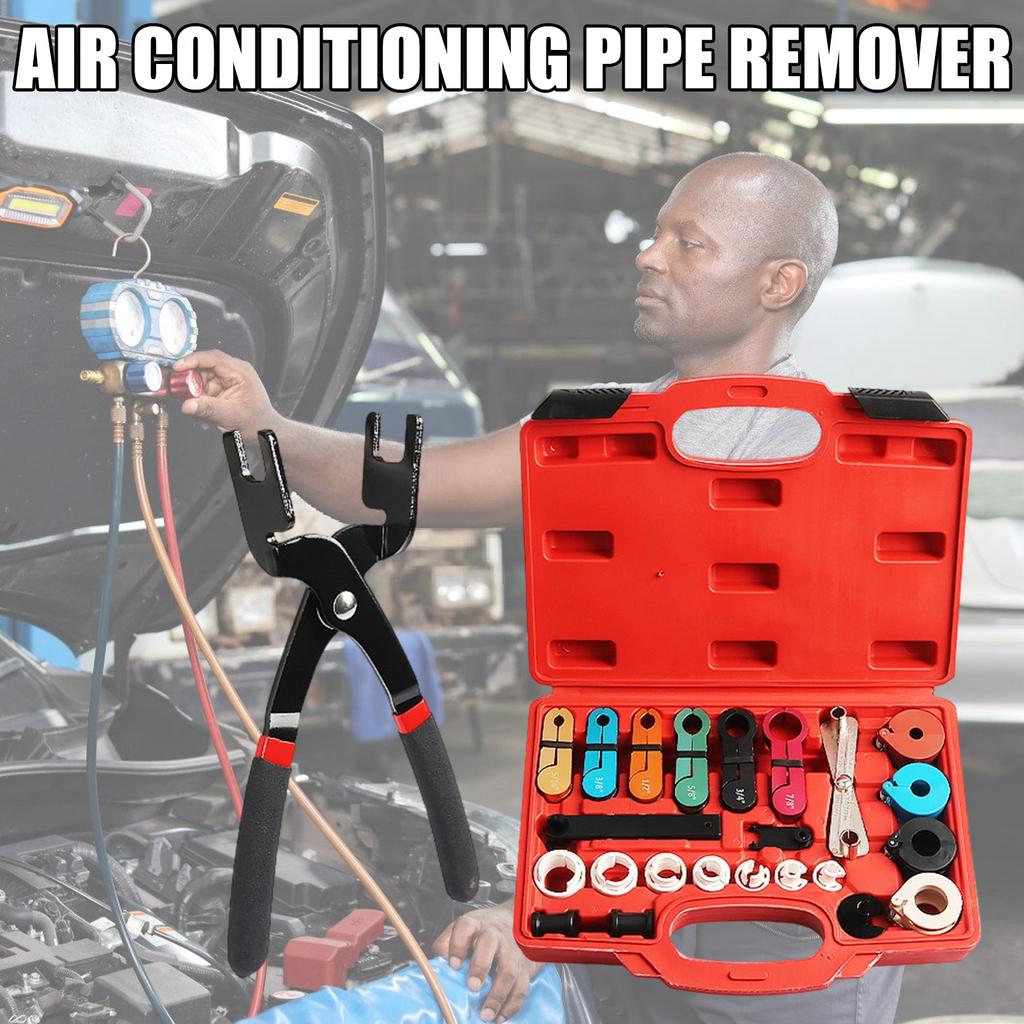 Premium 24Pcs Auto AC System Service Tool Set Ergonomic Handle Quick Disconnect Tool For Oil Line Removal
