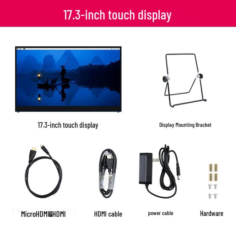 17.3-inch IPS Touchscreen Monitor for Raspberry Pi 5/4B/3B and Jetson