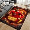 Sports Area Rug, Cristiano Ronaldo Manchester United Vintage Vodafone Number 7 Crest Grunge Print, Fan Decor, Non-Slip Mat