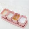 Wheat Straw Seasoning Box Household Kitchen Seasoning Box Combination Set European Seasoning Can Seasoning Storage Box