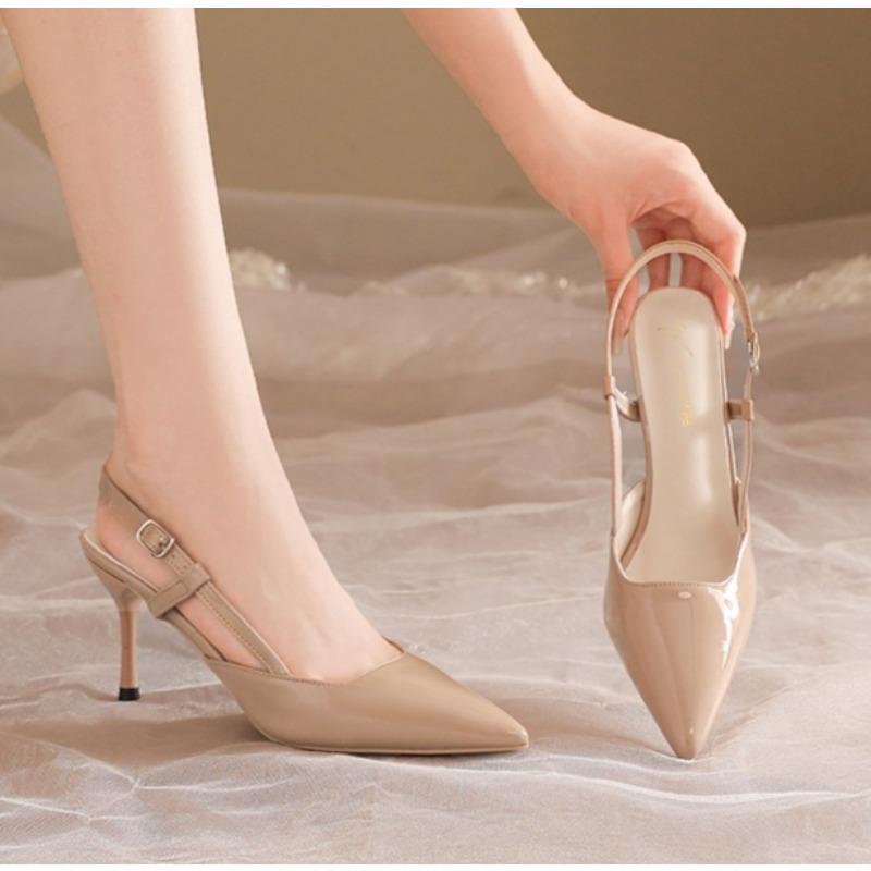 Fashion New Brand Plus Size 34-42 Women Heeled Sandals Retro Rome High Heels Shoes Women High Heel INS Leather Buckle Pumps Mules