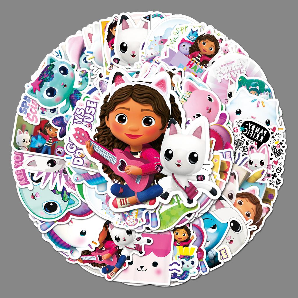 50 Doodle Cartoon Children's Animation Creative Guka DIY Hand Ledger Suitcase Stickers