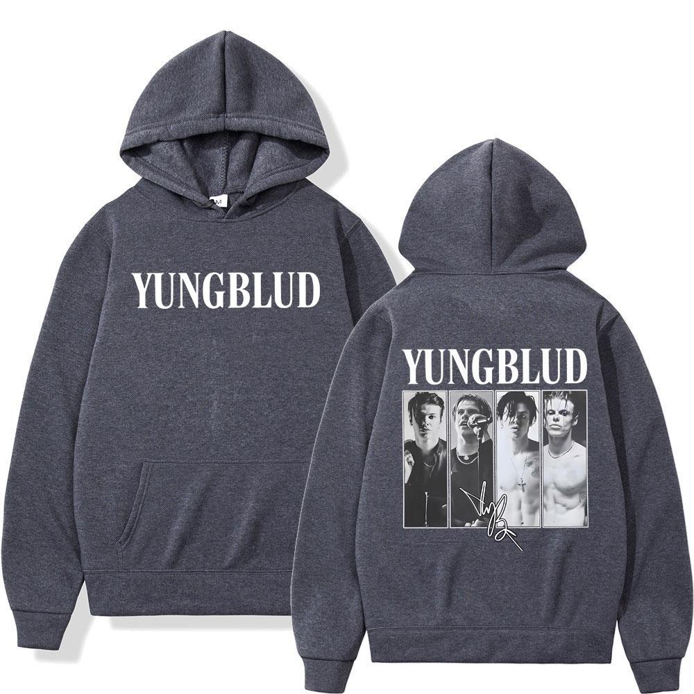 IDOLS Tour 2025 Yungblud Signature Gothic Vintage Graphic Hoodie Women Long-sleeved Loose Hip-hop Punk Sweatshirt Streetwear