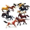 Miniature Horse Model Realistic Foal Animal Toy Purebred Belgian Wallonie Horse Desktop Simulation Educational Toy 12pc/lot