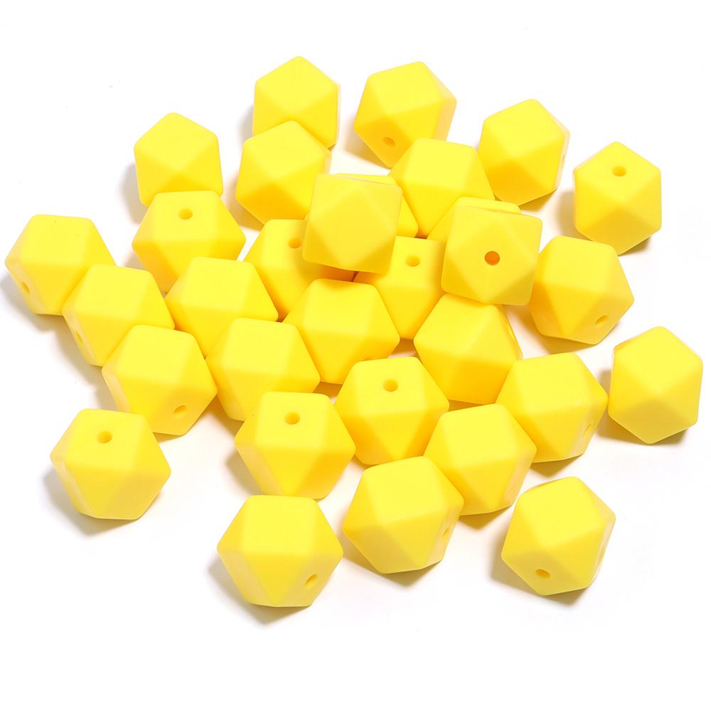 10pcs 19x14mm Hexagon Silicone Beads For Jewelry Making DIY Handmade Necklace Bracelets Phone Key Chain Decoration Accessories