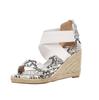 Women's Ladies Fashion Girls Leopard Wedges Sandals Elastic Casual Shoes