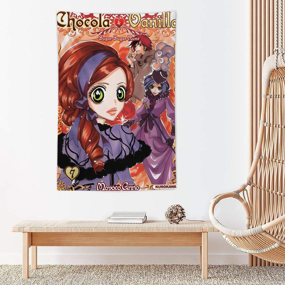 Anime SSugar Sugar Rune Tapestry Microfiber Wall Hanging For Bedroom Living Room Decor Outdoor Festival Garden Bar Background