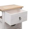 Side Table Cabinet 35 X 25 X 57 Cm Solid Paulownia Wood