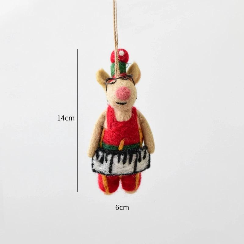 Christmas Decoration Wool Felt Pendant-Nepal Doll Cartoon Design Christmas Tree & Backpack Ornament Perfect Festive Gift Pendant