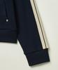Satur Lawton Waffle Collar Track Zip-Up Jacket Navy