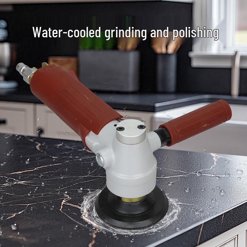 Gaobao Pneumatic Wet Polisher: 3" & 4" Air-Powered Water-Feed Stone Grinder.