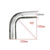 Stainless Steel 304 Elbow 90 Degree Pipe Exhaust Tube Bend Mandrel 19mm-51mm OD
