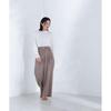 Natural Beauty Basic Trimmed Beige Women's Two-Tone Blouse,