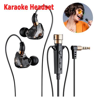 Dinamik HiFi Kablolu Kulaklık Spor Kulaklık Bas Stereo Oyun Canlı Karaoke Kulaklığı Müzik Kulaklıkları 3.5mm Type C Kulak İçi Mikrofonlu