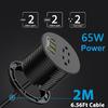 Desk Mounted Power Strips 2AC Outlets 4 USB Port 65W Fast Charging Safety Certifieds Charging Station For Workspaces