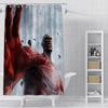 Anime Themed Shower Curtain , Waterproof Fabric with Iconic Characters for Unique Bathroom Decor, Perfect for Fans