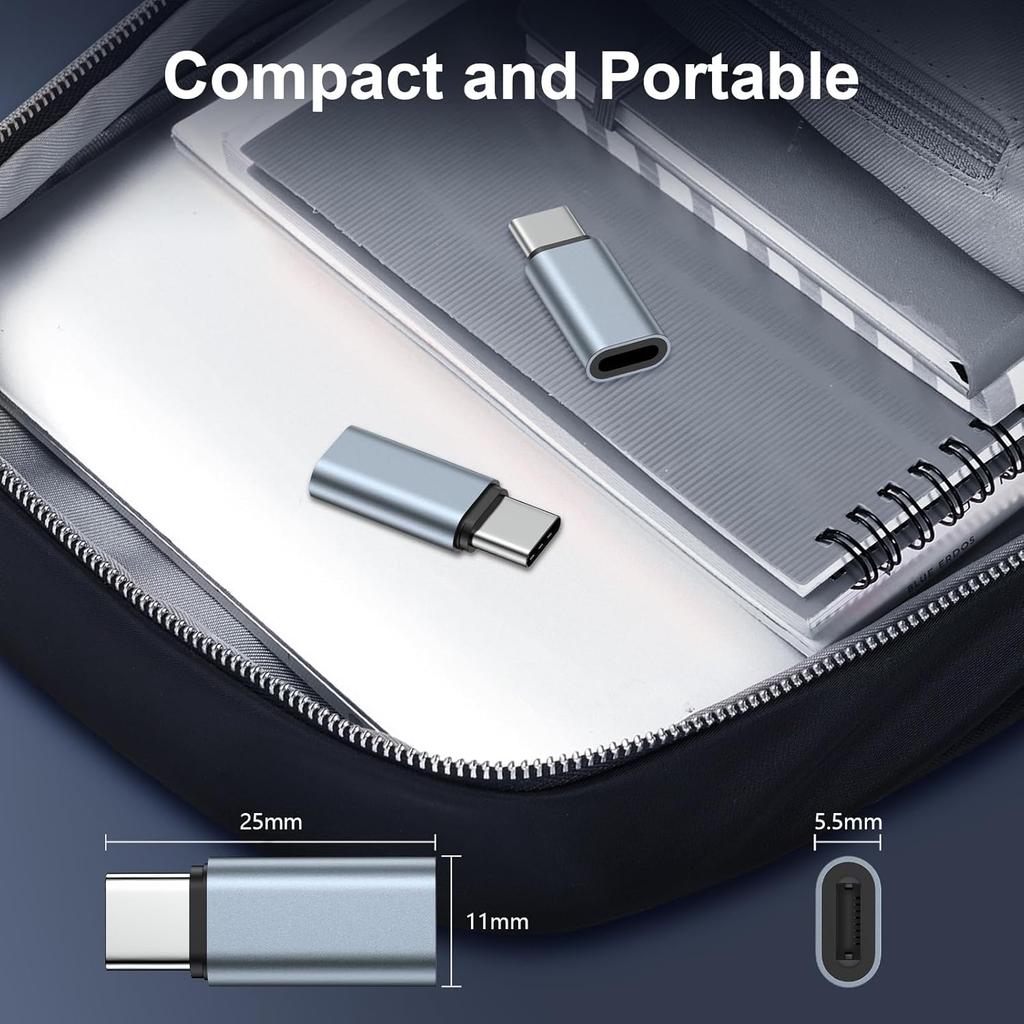 3 Pack Lightening Female to USB C Male Adapter Compatible for iPhone 17/17 Air/17 Pro Max/16E/16/16 Plus/15,Type C Charger Converter Connector Cable