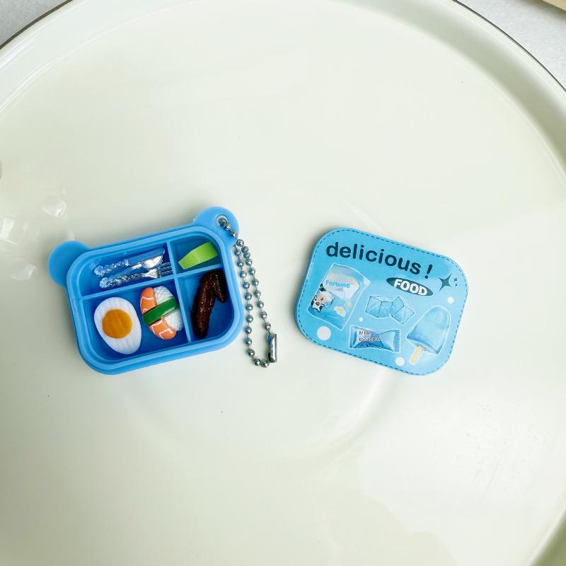 

1 Набор Брелок для Сумки на Телефон Кукольный Домик Мини Маленький Ланч-бокс Посуда Миниатюры Предметы Кухонной Мебели Декоративные Аксессуары