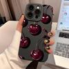 Compatible iPhone Case for 17 Pro Max/16/15 - Cross-Border Hot Seller for Air/14, Frosted 13/12 Cherry