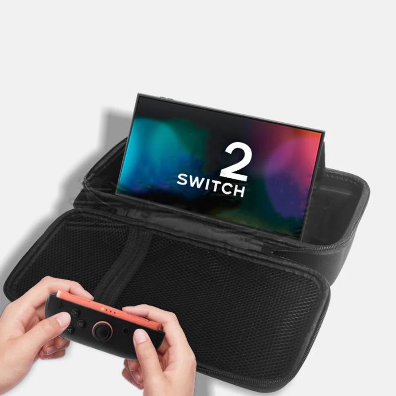 New for Switch 2 Storage Bag with OLED Protective Cover, Large Capacity Portable Hard Shell Bracket Bag