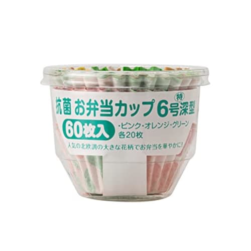 Artem Antibacterial Side Dish Cups, No. 6, Deep, Floral Pattern, 60 Count (3 Patterns X 20 Count), Microwave Safe, Made In Japan