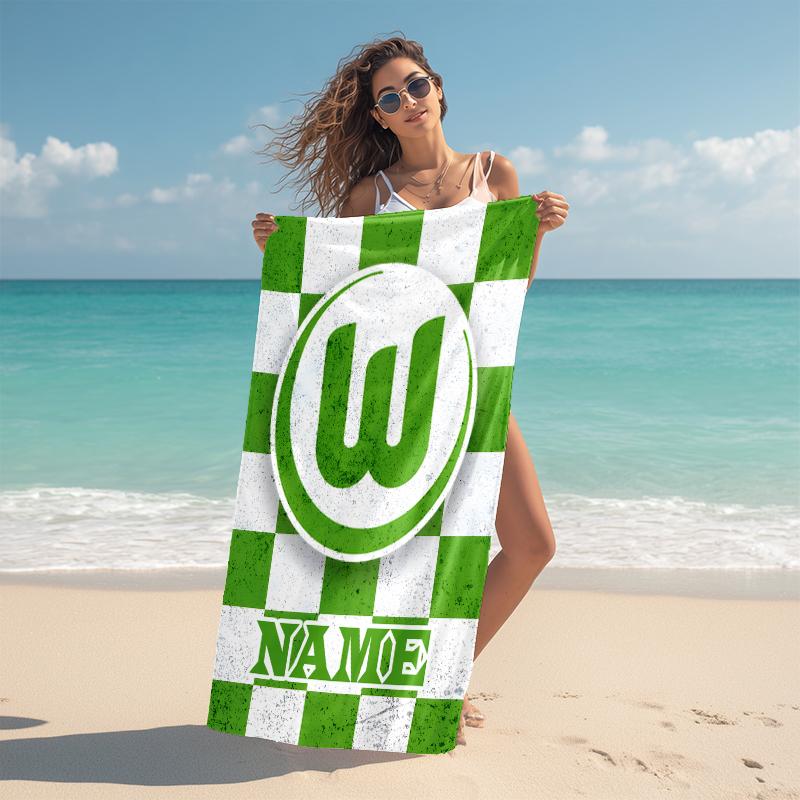 Personalized Bayern Munich Crest Beach Towel Microfiber Beach Towel Thin Absorbent for Beach Swimming Yoga Bath Sports. 0910183
