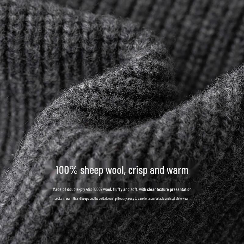 INMAN Women's Relaxed Fit Merino Wool Colorblock Sweater