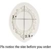 Mirror Frame Silicone Mold Fondant Sugarcraft Cake Decorating Tools Chocolate Candy Mold-Small