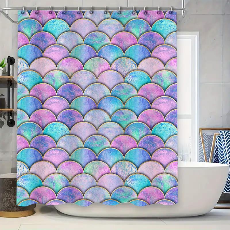 

Abstract Print Shower Curtain With Distorted Water Reflection Design 72 X 84 Inches Waterproof Fabric For Bathroom Decoration Pr W60H190(CM)-1 Pcs
