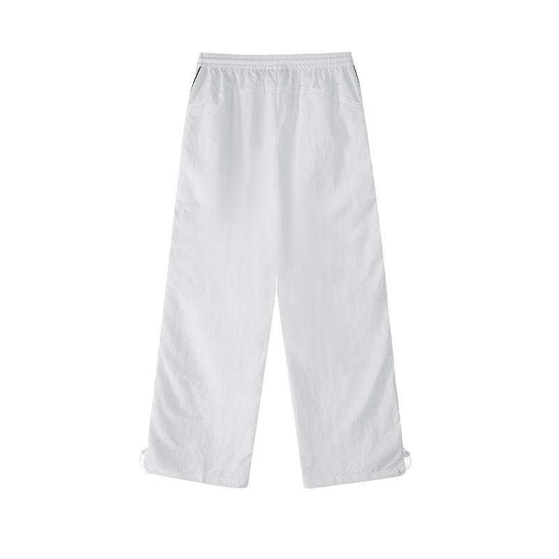 Fila Fusion Simple Versatile Loose Straight Stripe Retro Sports Casual Pants Women Pants White T11W435802FWT
