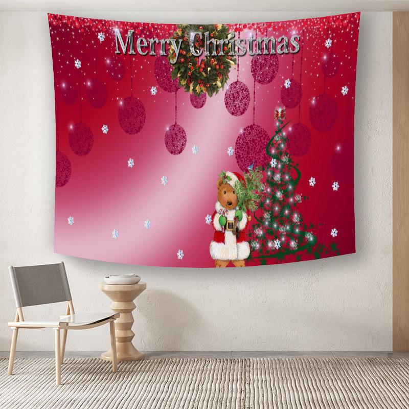 Vánoční tapiserie Vánoční pozadí Layout Látka Obývací pokoj Santa Claus závěs