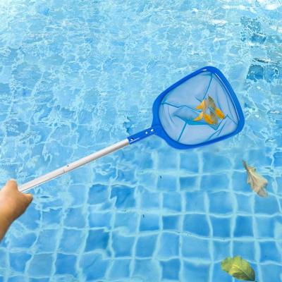 Red para hojas de piscina de malla ultrafina con 4 secciones de postes de aluminio fácil de limpiar