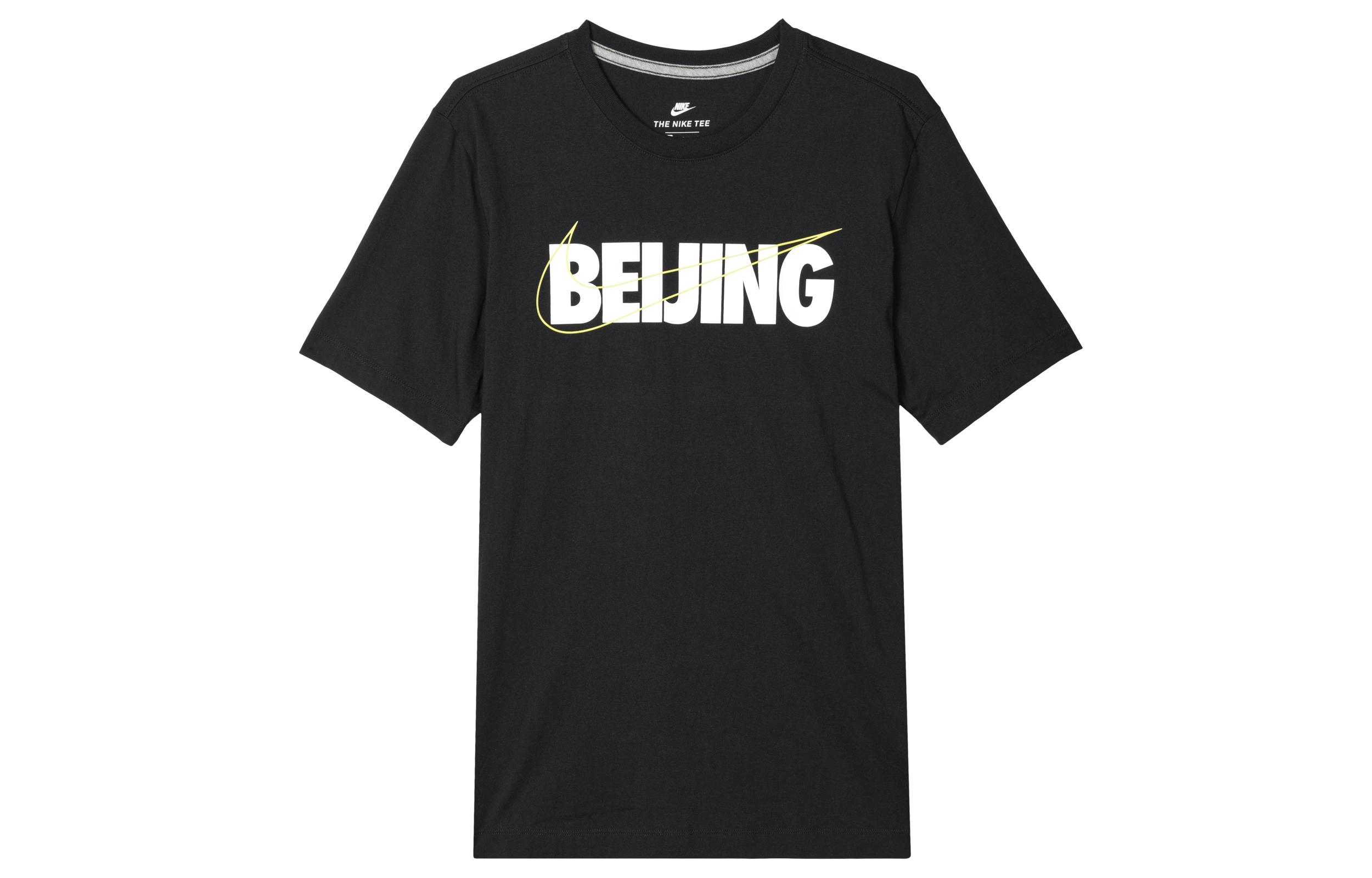 

Nike T Shirts Men s Black Crew Neck Moderate Straight Fit CI9643-010 L