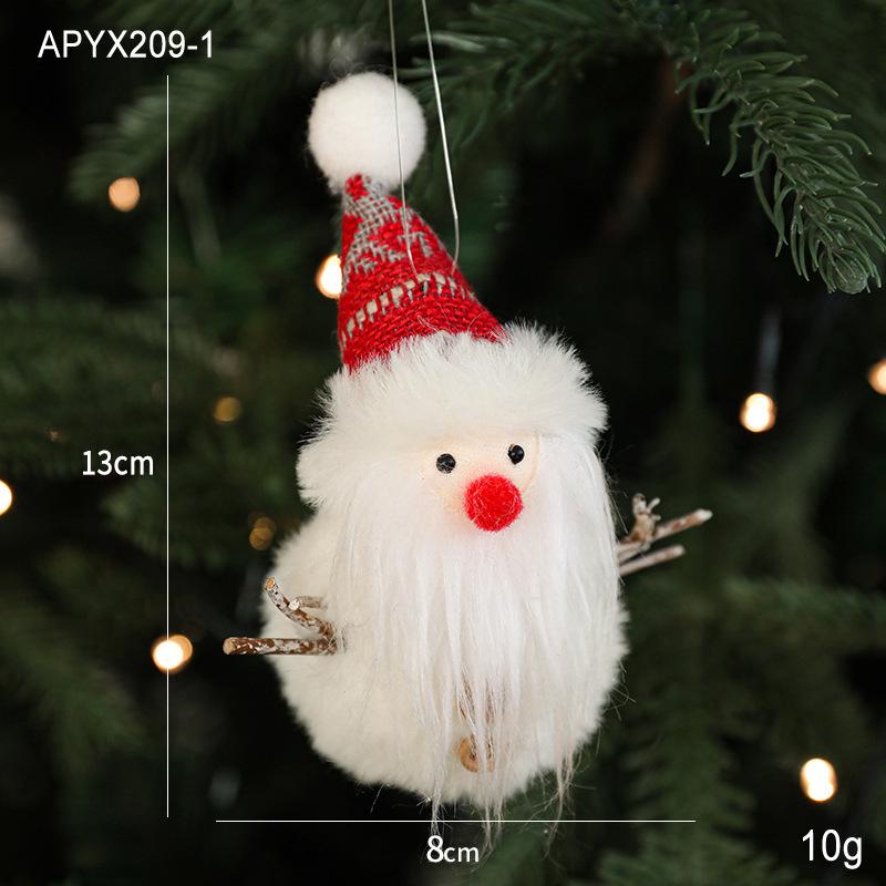 Pluche Sneeuwpop Kerstboomversieringen - Rode & Witte Decoraties voor Boom en Bureau