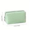 1Pc Seersucker Cosmetic Bag Hand-held Large Capacity Wash Bag Embroidered Stripes Travel Cosmetic Storage Bag for Outdoor Travel Home Storage