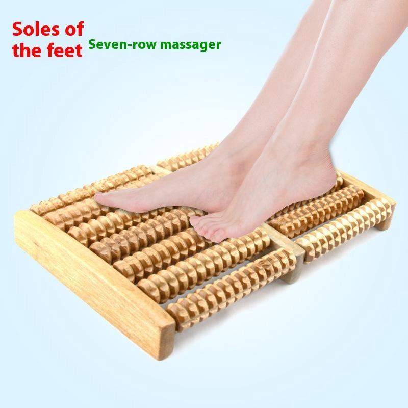 1Pc Wooden Foot Massager Roller Reflexology For Stress Fitness Health Care Feet Massager Colorful Massage Roller Pain Relief