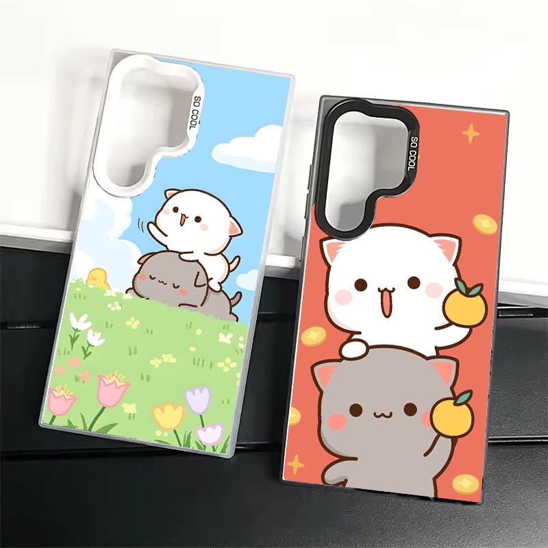 Cartoon Cute Peach Goma Shockproof Phone Case for Samsung Galaxy S26 Edge S25 Ultra S24 FE S23 Plus S21 Cover Anti Fall Fundas